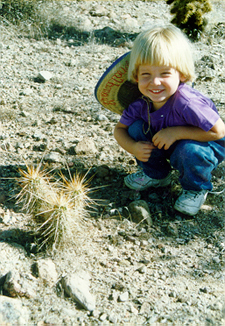 Linden S. Brasic with a Cactus. Arizona, 1992