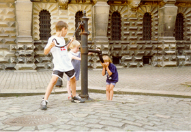 Logan and Linden Brasic in Denmark 1996